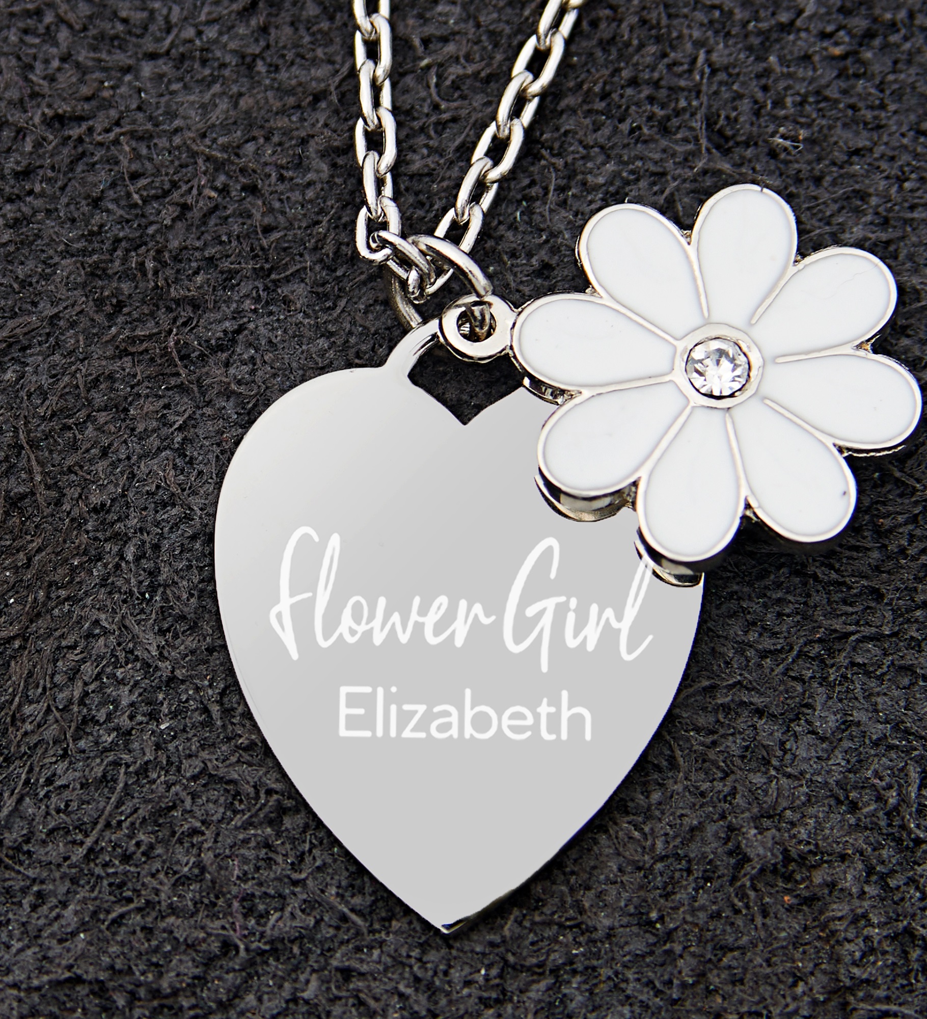 Flower Girl Personalized Necklace